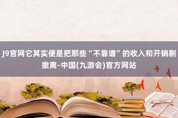 J9官网它其实便是把那些“不靠谱”的收入和开销剔撤离-中国(九游会)官方网站