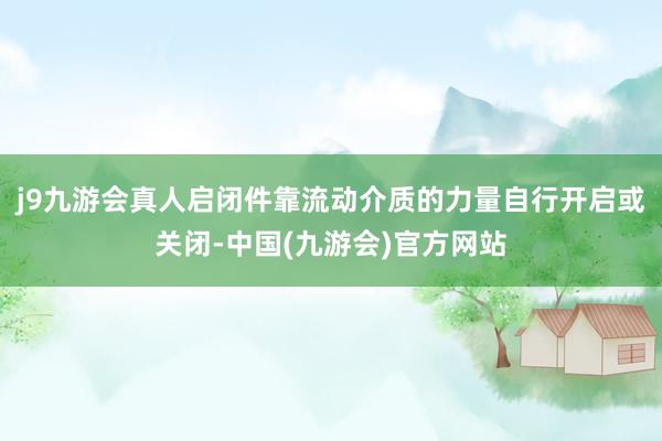 j9九游会真人启闭件靠流动介质的力量自行开启或关闭-中国(九游会)官方网站
