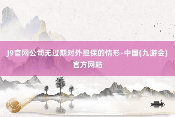 J9官网公司无过期对外担保的情形-中国(九游会)官方网站